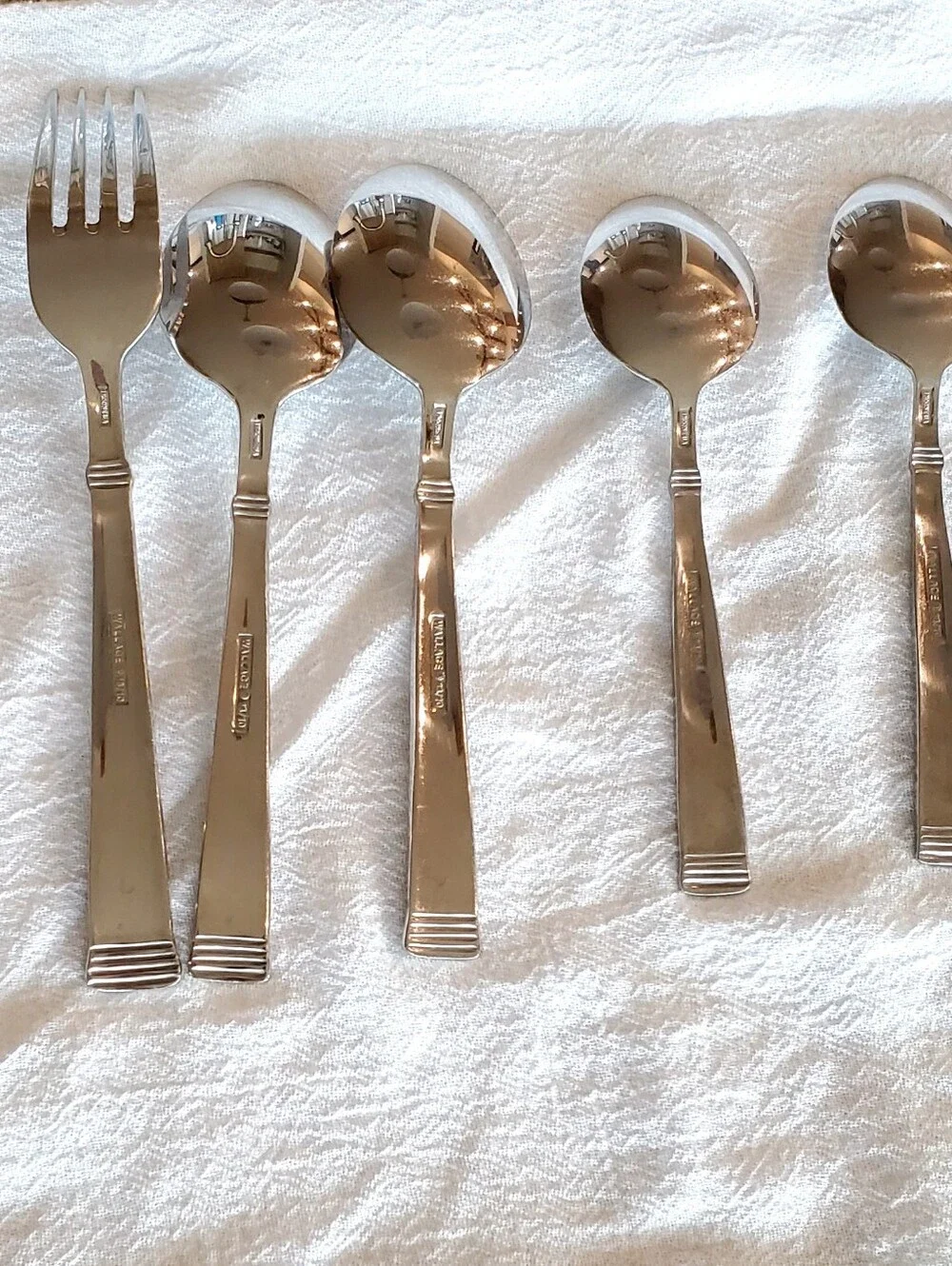 Wallace Napoli Frost Stainless Steel 18/10 Flatware 15 Pc. Vintage Discontinued